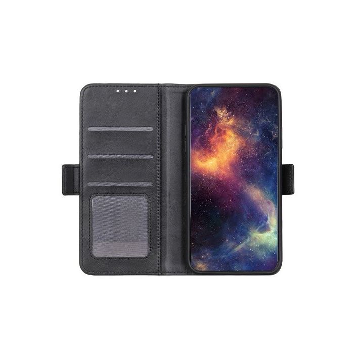 Casecentive Magnetic Leather Wallet Case iPhone 12 / iPhone 12 Pro schwarz 