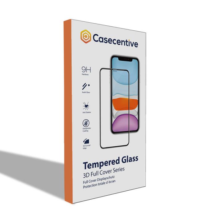 Casecentive Privacy Glass Screen Protector 3D Full Cover iPhone 11