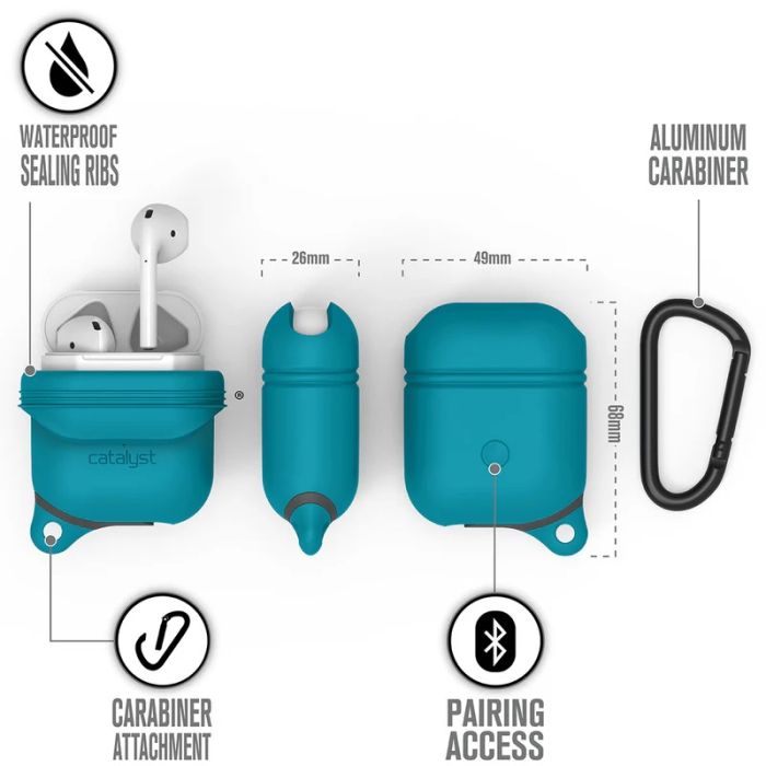 Catalyst Waterproof Case AirPods 1 / AirPods 2 Glacier Blue