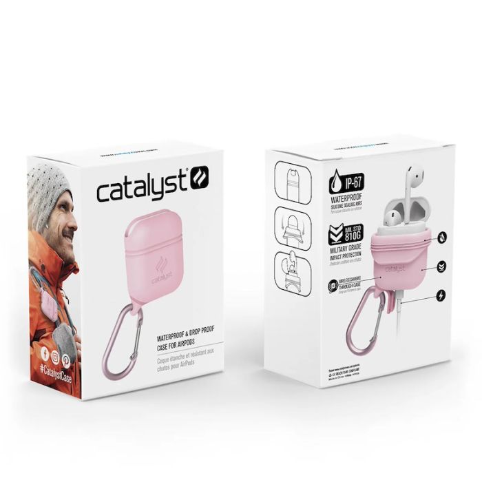 Catalyst Waterproof & Drop Proof Case AirPods (1st and 2nd Generation) Pink