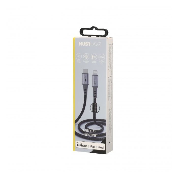 Musthavz USB-C zu Lightning MFi Nylon Kabel 1m