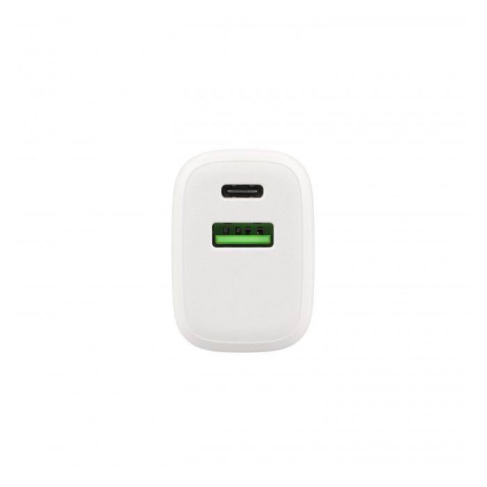 Musthavz Power Delivery Ladegerät 20 Watt mit USB-A und USB-C Anschluss weiß