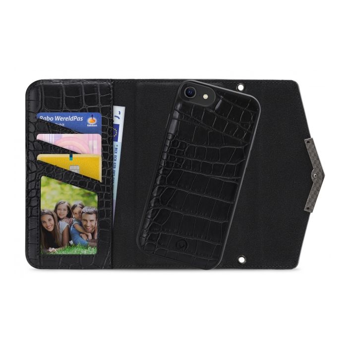 Mobilize 2in1 Elegant Magnet Clutch iPhone 6(S) / 7 / 8 / SE (2020) Black Croco