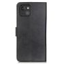 Casecentive Leder Wallet Case mit Verschluss iPhone 13 Mini schwarz sticky