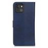 Casecentive Leder Wallet Case mit Verschluss iPhone 13 Mini blau sticky