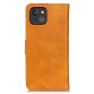 Casecentive Leder Wallet Case mit Verschluss iPhone 13 Mini braun sticky