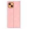 Casecentive Magnetic Leather Wallet Case iPhone 13 rosa sticky