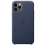 Apple Leder Hülle iPhone 11 Pro Mitternachts Blau sticky