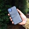 Casecentive Leather Wallet Back Case iPhone 12 Mini schwarz thumbnail