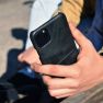 Casecentive Leather Wallet Back Case iPhone 12 Mini schwarz thumbnail