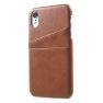 Casecentive Leder Wallet back case iPhone XR braun sticky