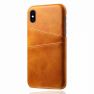 Casecentive Leder Wallet Back Case iPhone XS Max Beige sticky