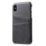 Casecentive Leder Wallet back case iPhone X / XS Schwarz sticky