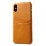 Casecentive Leder Wallet back case iPhone XS / X beige sticky