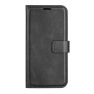 Casecentive Leder Wallet Hülle mit Verschluss iPhone 15 schwarz sticky