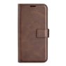 Casecentive Leder Wallet Hülle mit Verschluss iPhone 15 braun sticky