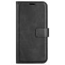 Casecentive Leder Wallet Hülle mit Verschluss iPhone 16 schwarz sticky