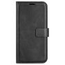 Casecentive Leder Wallet Hülle mit Verschluss iPhone 16 Pro schwarz sticky