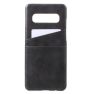 Casecentive Leder Wallet Backcase Galaxy S10 schwarz sticky