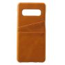 Casecentive Leder Wallet Backcase Galaxy S10 braun sticky