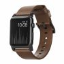 Nomad Lederarmband Apple Watch 42mm / 44mm / 45mm / 49mm braun/schwarz sticky