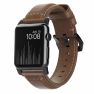 Nomad Lederarmband Apple Watch 42mm / 44mm / 45mm / 49mm braun / schwarz sticky