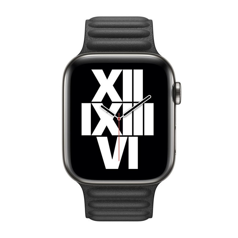 Apple M/L 42mm/44mm/45mm Link Leather Black Watch Apple ✓
