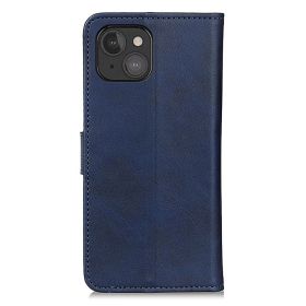 Casecentive Leder Wallet Case mit Verschluss iPhone 13 Mini blau