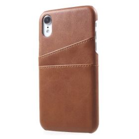 Casecentive Leder Wallet back case iPhone XR braun