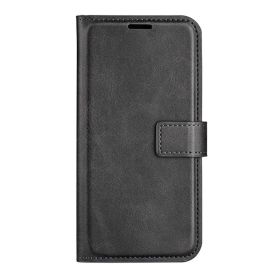 Casecentive Leder Wallet Hülle mit Verschluss iPhone 15 Plus schwarz