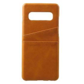 Casecentive Leder Wallet Backcase Galaxy S10 braun